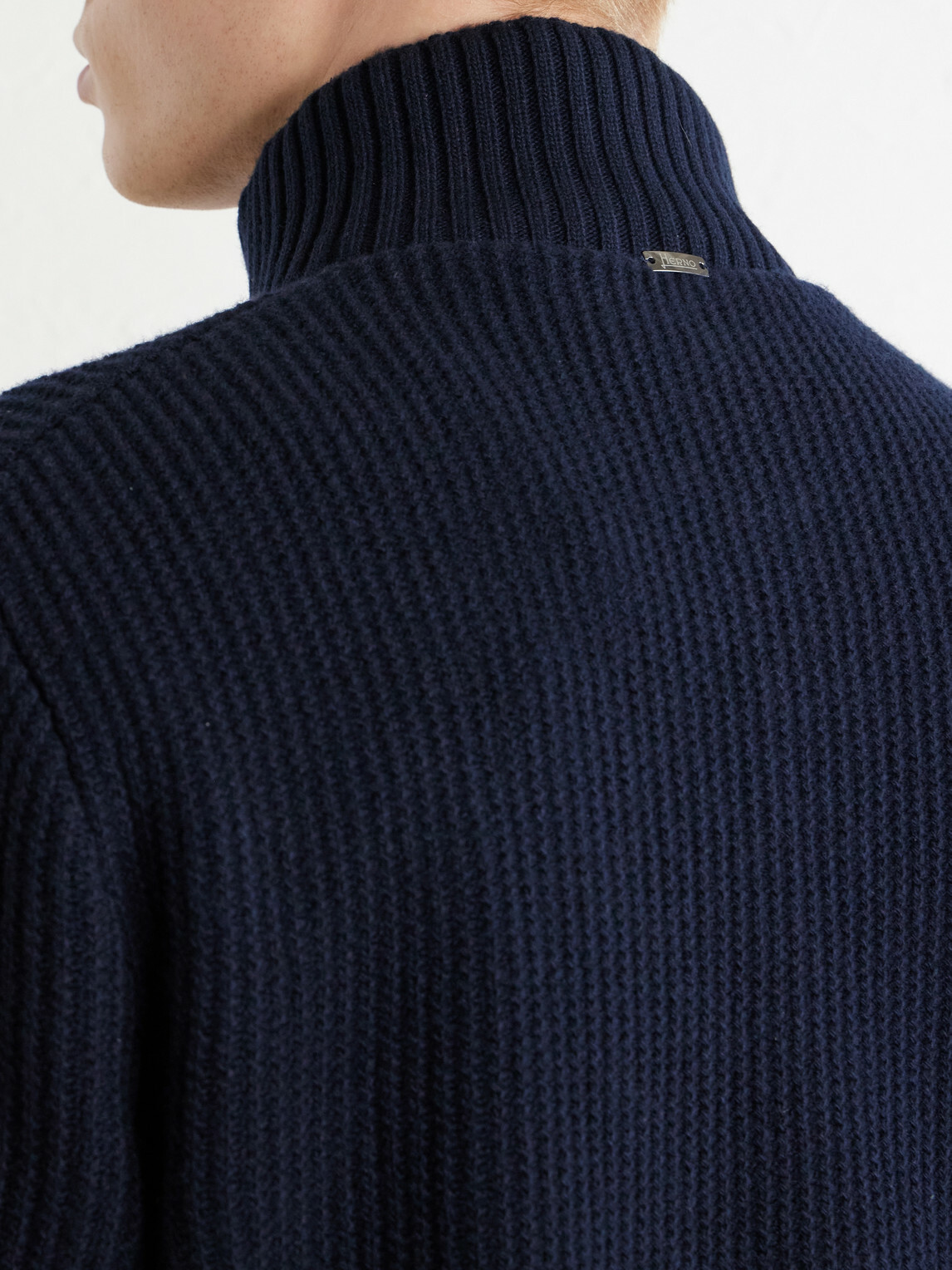 Herno - Wool Zip-Up Cardigan - Blue