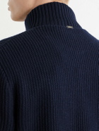 Herno - Wool Zip-Up Cardigan - Blue