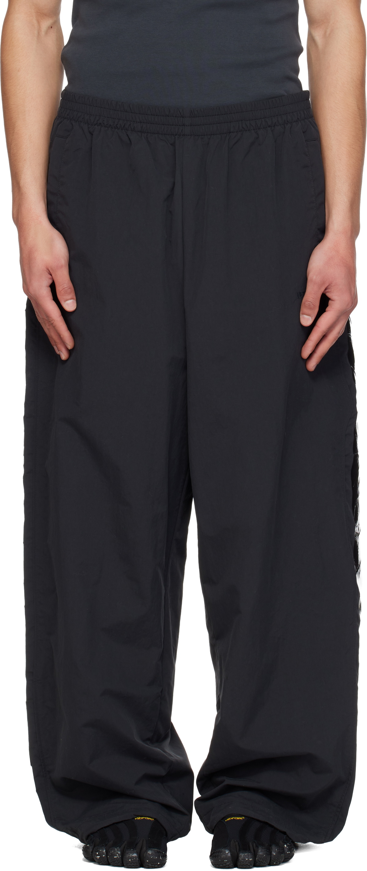VETEMENTS Black Taped Track Pants