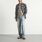 Dubbleware Men's Straight Leg Selvedge Denim Jeans in Stone Wash