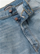 CHERRY LA - Wide-Leg Distressed Embellished Jeans - Blue