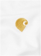 Carhartt WIP - Chase Logo-Embroidered Cotton-Jersey T-Shirt - White