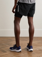 Nike Running - Run Division Stride Layered Dri-FIT and Stretch-Mesh Drawstring Shorts - Black