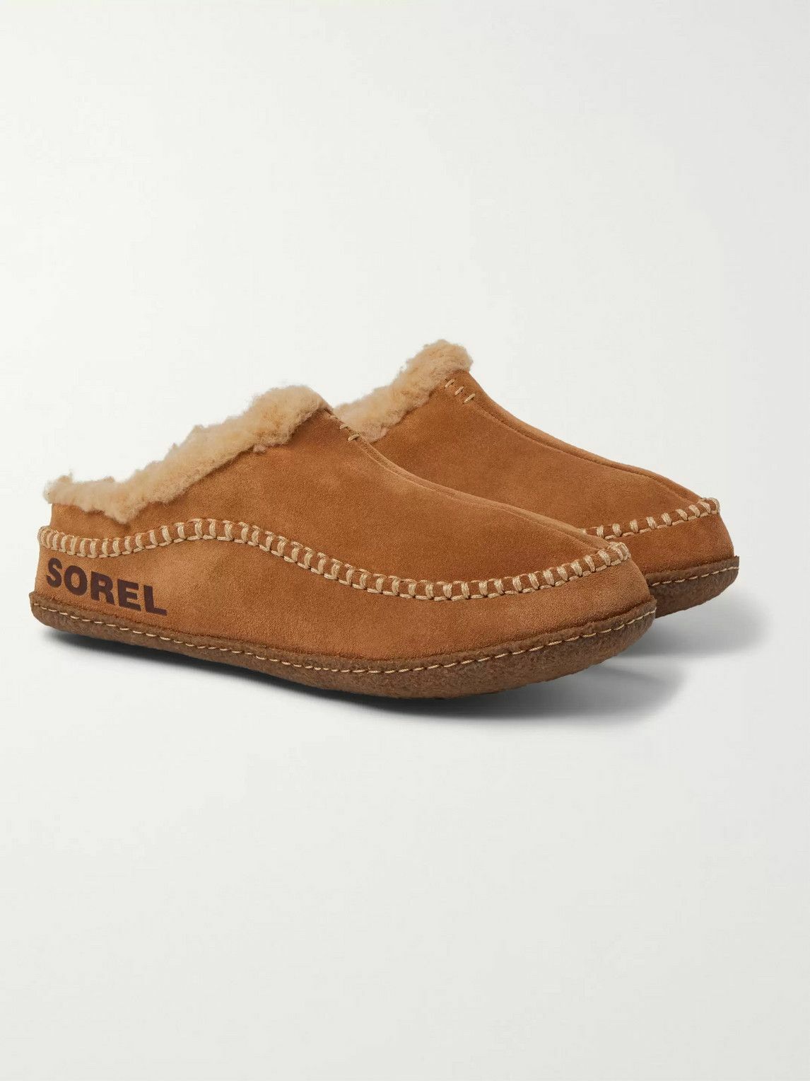 Sorel - Falcon Ridge II Fleece-Lined Suede Slippers - Neutrals