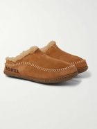 Sorel - Falcon Ridge II Fleece-Lined Suede Slippers - Neutrals