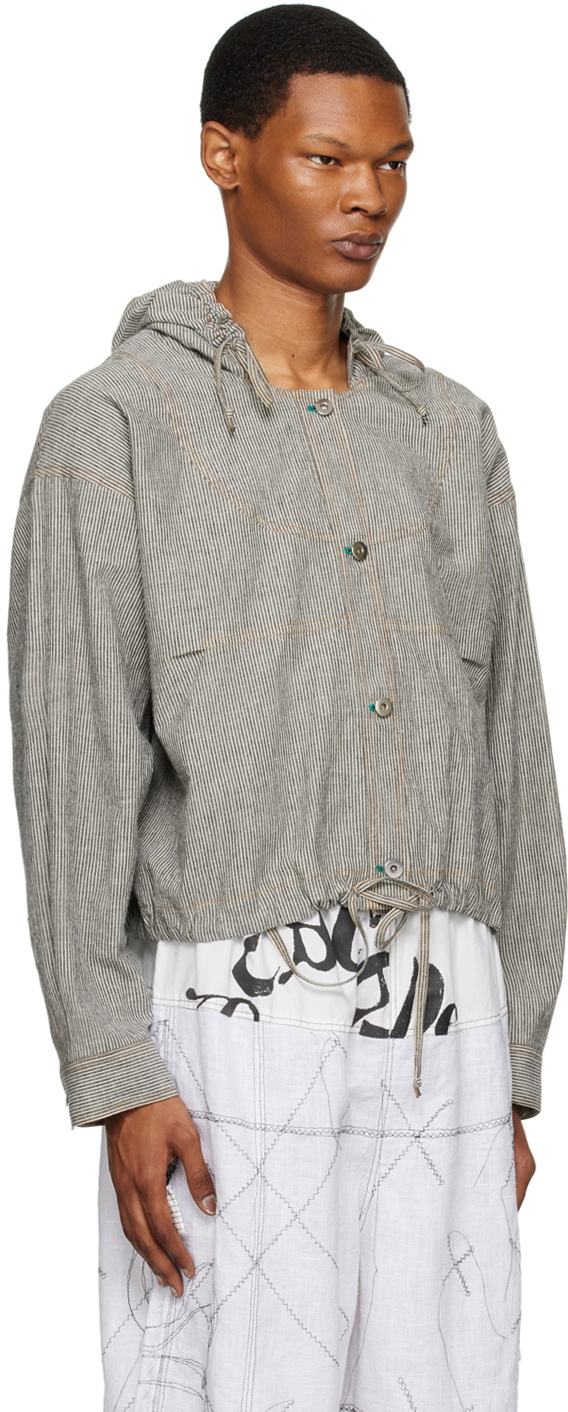 SC103 Gray Striped Jacket SC103