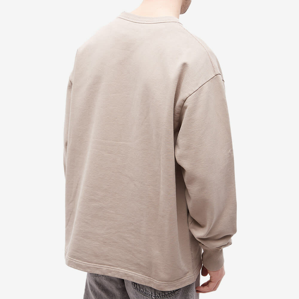 Acne Studios Men's Fin Stamp Crew Sweat in Mushroom Beige