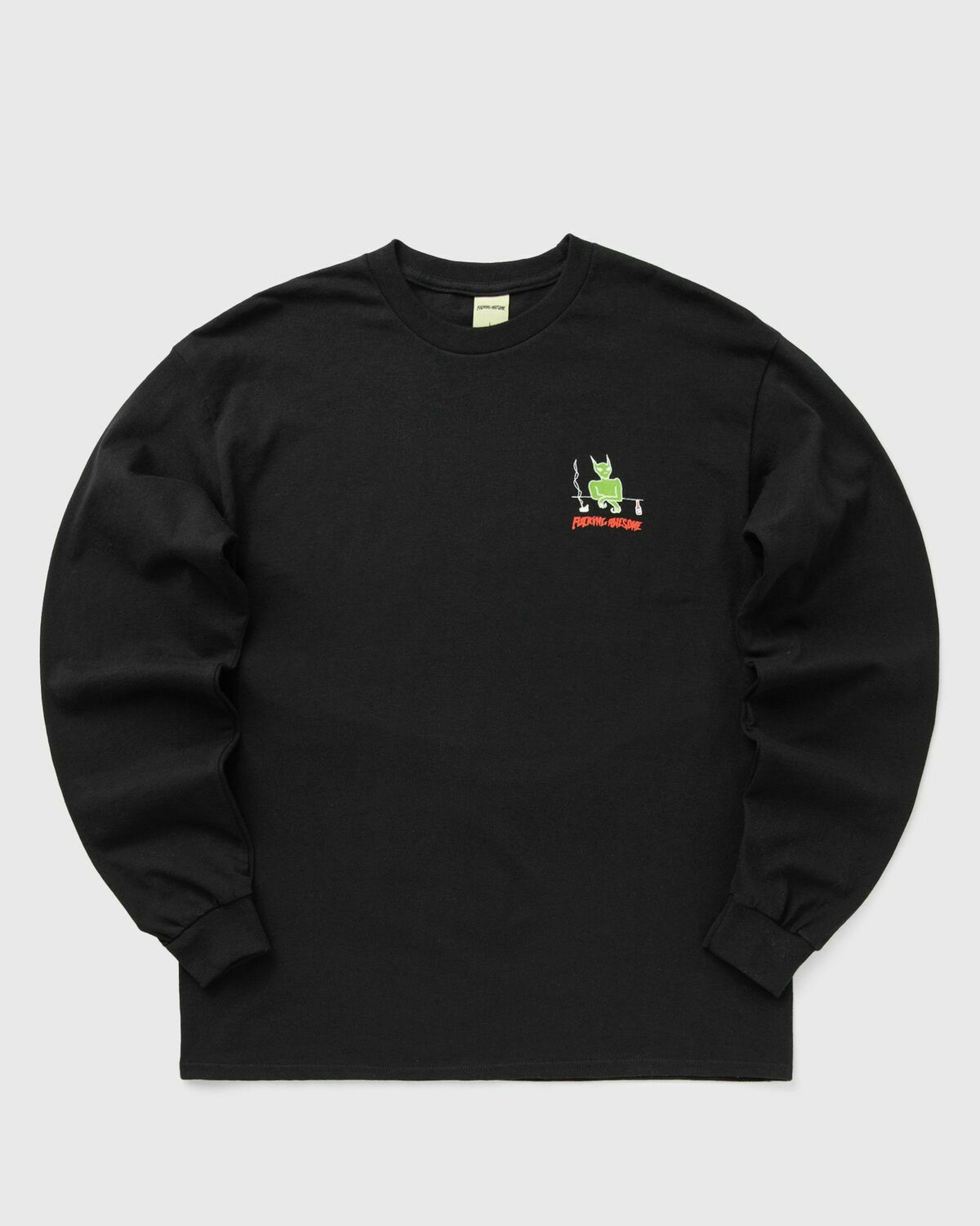 Fucking Awesome Drunk and Sad Long Sleeve Tee Black Mens Longsleefe