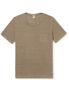 Massimo Alba - Alicudi Slub Linen T-Shirt - Brown