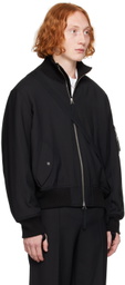 Helmut Lang Black Seatbelt Bomber Jacket