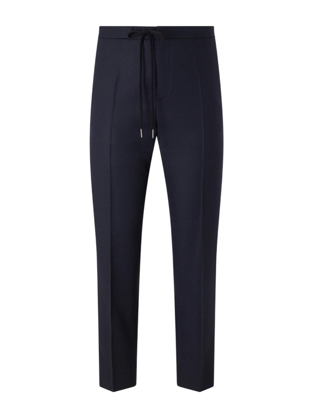 Photo: Maison Margiela - Straight-Leg Virgin Wool Drawstring Trousers - Blue