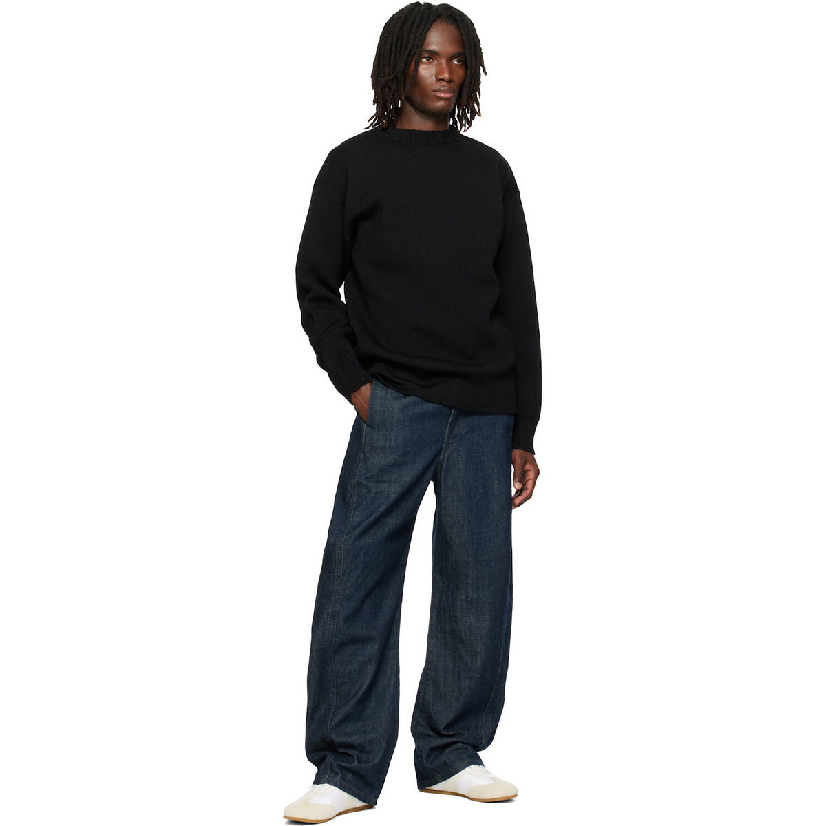 LEMAIRE Blue Twisted Belted Jeans