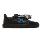 Off-White Black Leather Vulcanized Sneakers