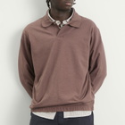 Norse Projects Men's Sylane Relaxed Jersey Polo in Peppercorn