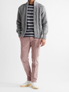INCOTEX - Slim-Fit Stretch-Cotton Needlecord Trousers - Pink