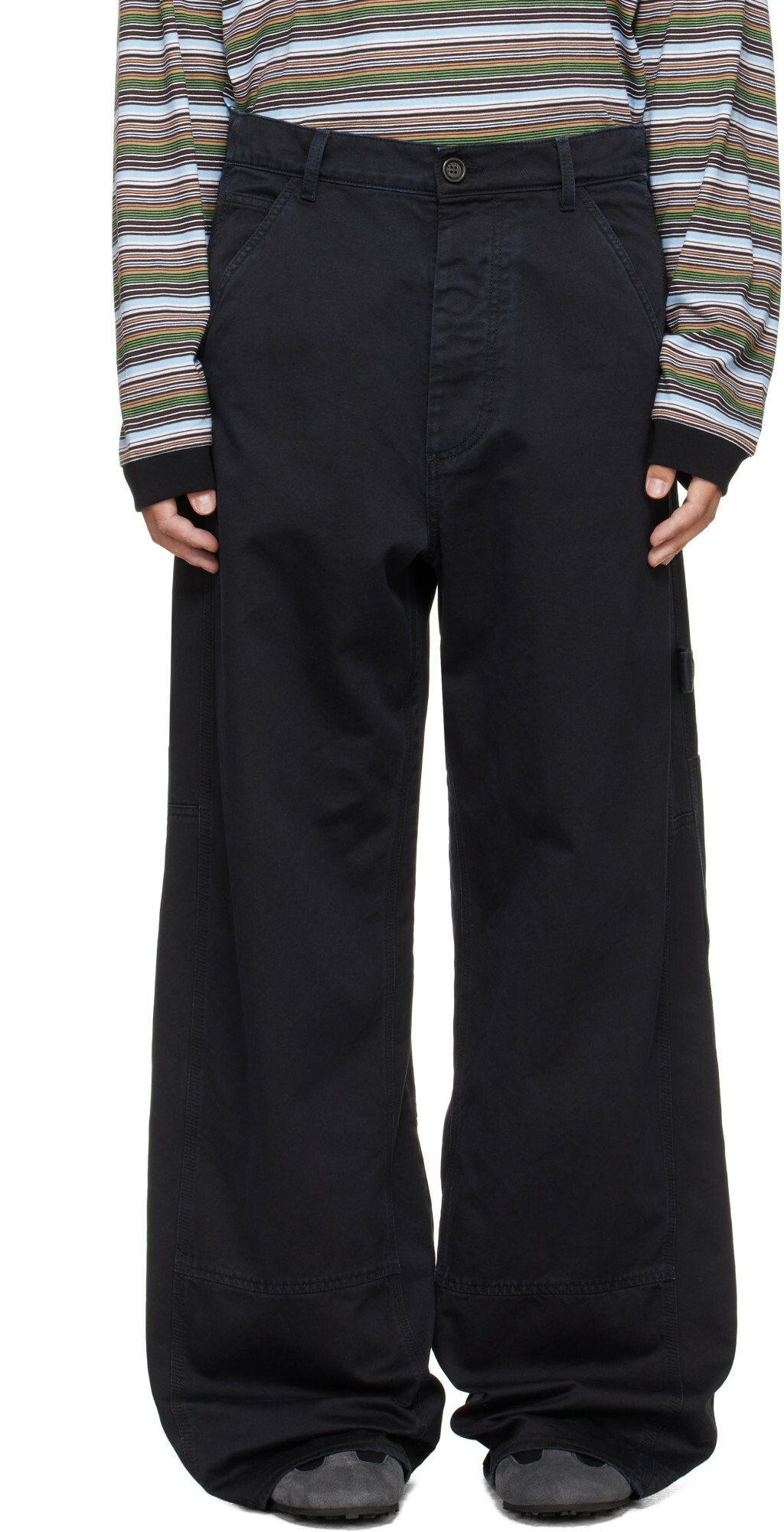 Marni Black Hammer Loop Trousers