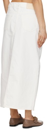 Holzweiler White Slim-Fit Denim Maxi Skirt