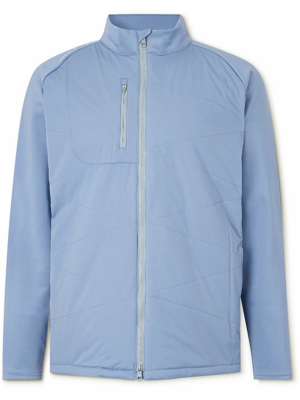 Photo: Peter Millar - Endeavor Quilted Shell and Stretch-Jersey Golf Jacket - Blue