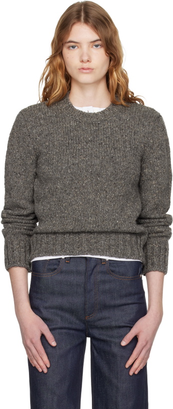 Photo: A.P.C. Gray Short Round Neck Sweater