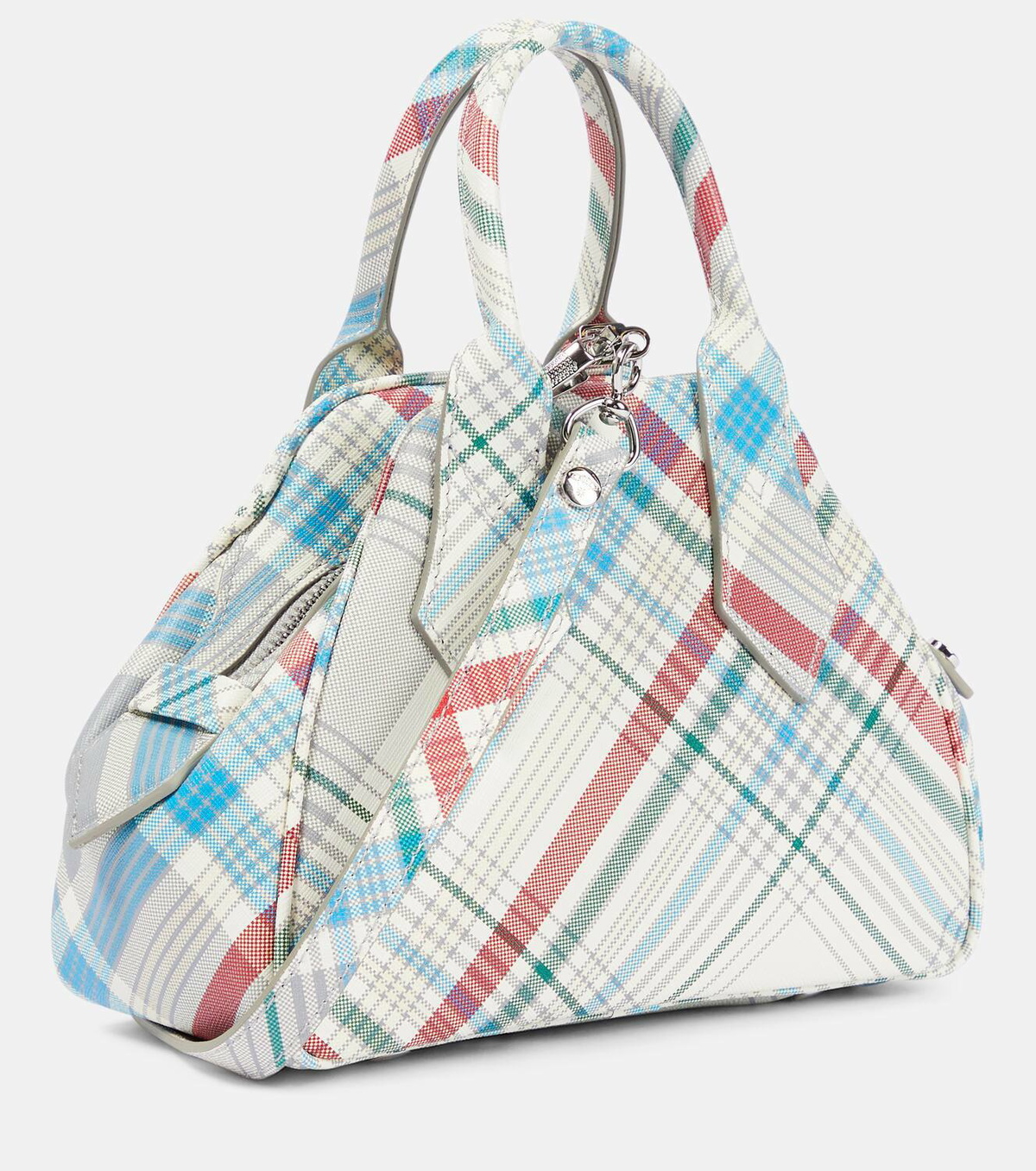 【VIVIENNE WESTWOOD】Yasmine Small checked leather tote Vivienne Westwood Vivienne Westwood Mini Yasmine Checked