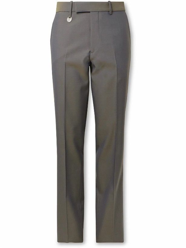 Photo: Burberry - Straight-Leg Iridescent Wool Suit Trousers - Gray