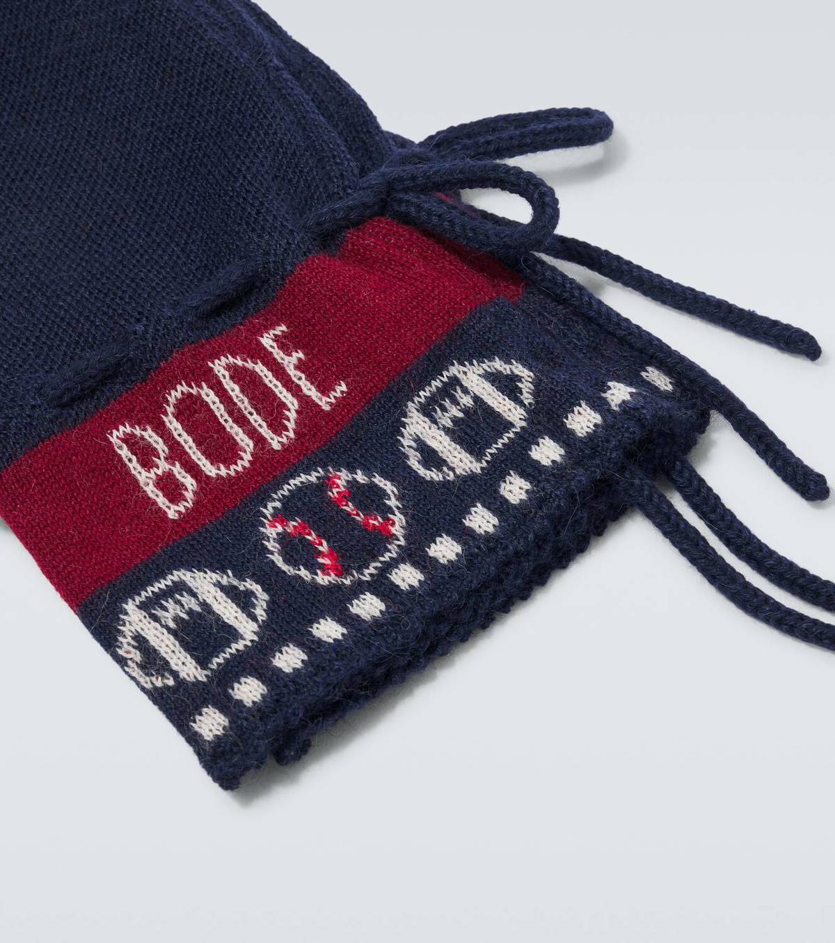 Bode Knitted jacquard alpaca mittens