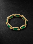 Lito - Gold Agate Ring - Green