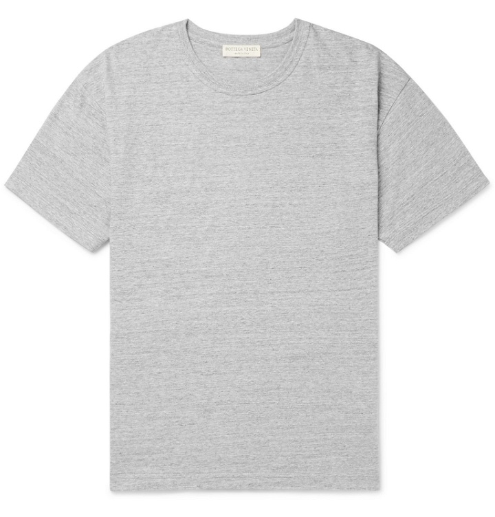 Photo: Bottega Veneta - Slim-Fit Mélange Cotton-Jersey T-Shirt - Gray