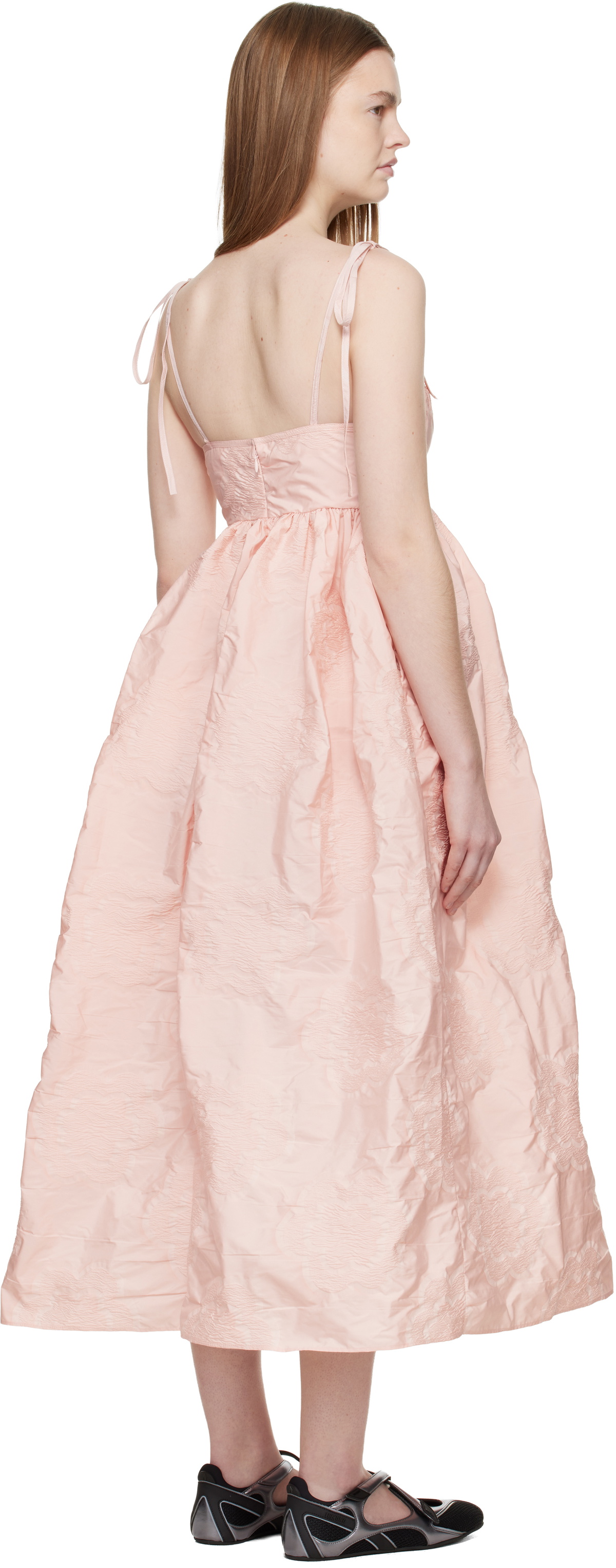 Cecilie Bahnsen Pink CBalena Midi Dress