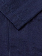 Universal Works - Kyoto Indigo-Dyed Herringbone Denim Jacket - Blue