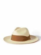 Frescobol Carioca - Rafael Grosgrain-Trimmed Straw Fedora - Neutrals