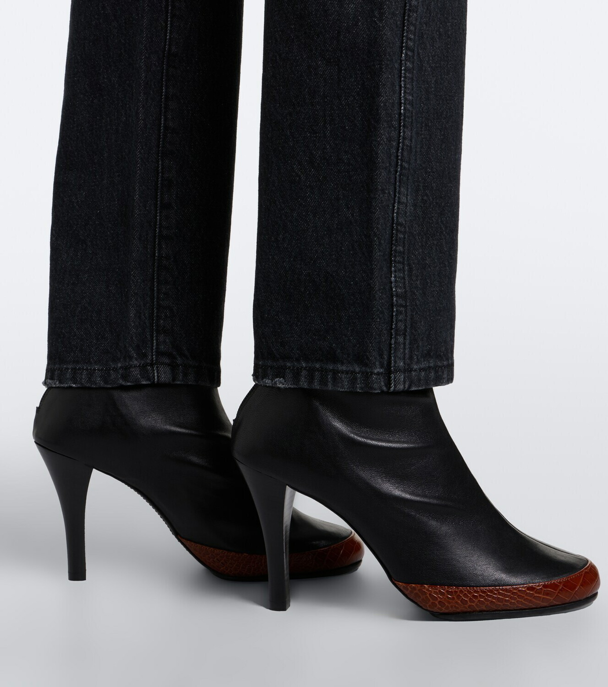 JUDE Luna croc-effect leather ankle boots