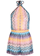 Missoni Zigzag-intarsia Fine-knit Playsuit Multicoloured