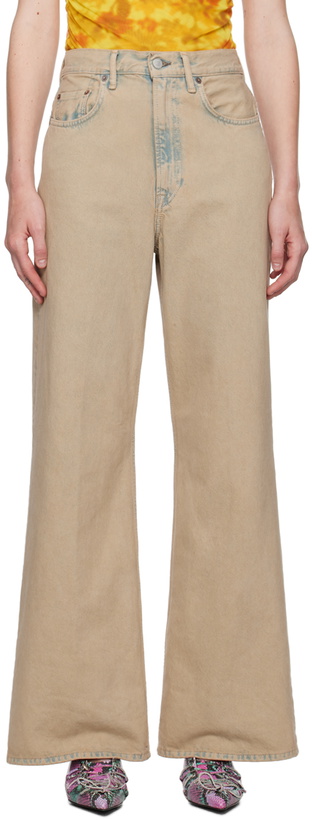 Photo: Acne Studios Beige Relaxed Fit 2022 Jeans