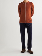Mr P. - Slim-Fit Cashmere and Silk-Blend Polo Shirt - Orange