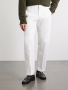 Paul Smith - Straight-Leg Cotton and Linen-Blend Twill Trousers - White
