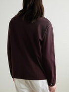 FRAME - Mercerised Cotton-Piqué Polo Shirt - Burgundy