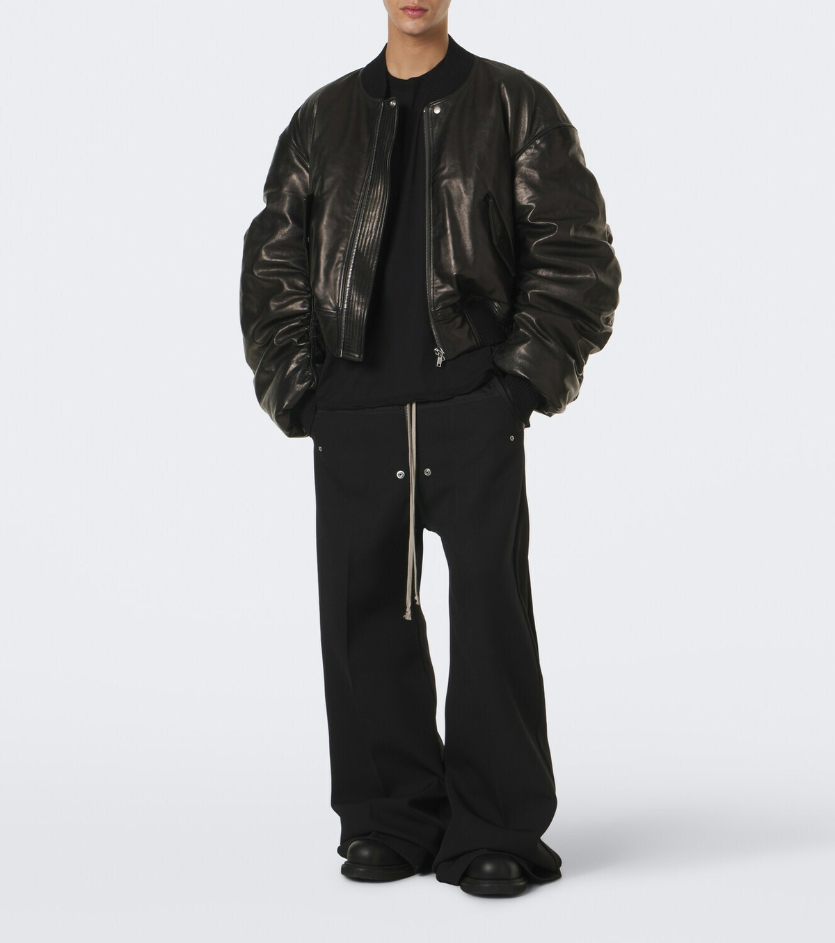 Rick Owens Dylan cotton gauze jersey top