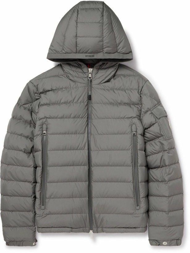 Photo: Moncler - Galion Quilted Shell Hooded Down Jacket - Gray