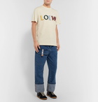 Loewe - Logo-Appliquéd Cotton And Silk-Blend Jersey T-shirt - Off-white