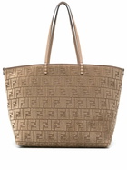FENDI Brown Roll Large Tote Bag