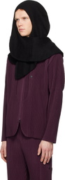 HOMME PLISSÉ ISSEY MIYAKE Black Cashmere Winter Gear Scarf