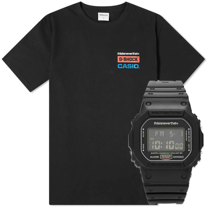 Photo: thisisneverthat x G-SHOCK 5600 Watch and Logo Tee
