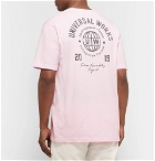 Universal Works - Logo-Print Cotton-Jersey T-Shirt - Pink