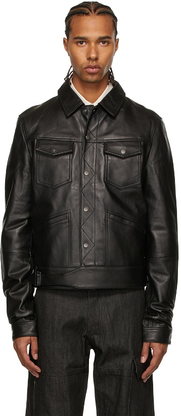 Photo: Winnie New York Black Sheepskin Leather Jacket