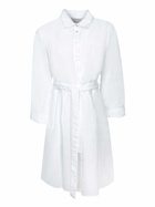 120% Lino White Linen Mini Dress
