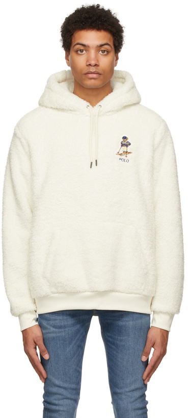 Photo: Polo Ralph Lauren White Ski Polo Bear Hoodie