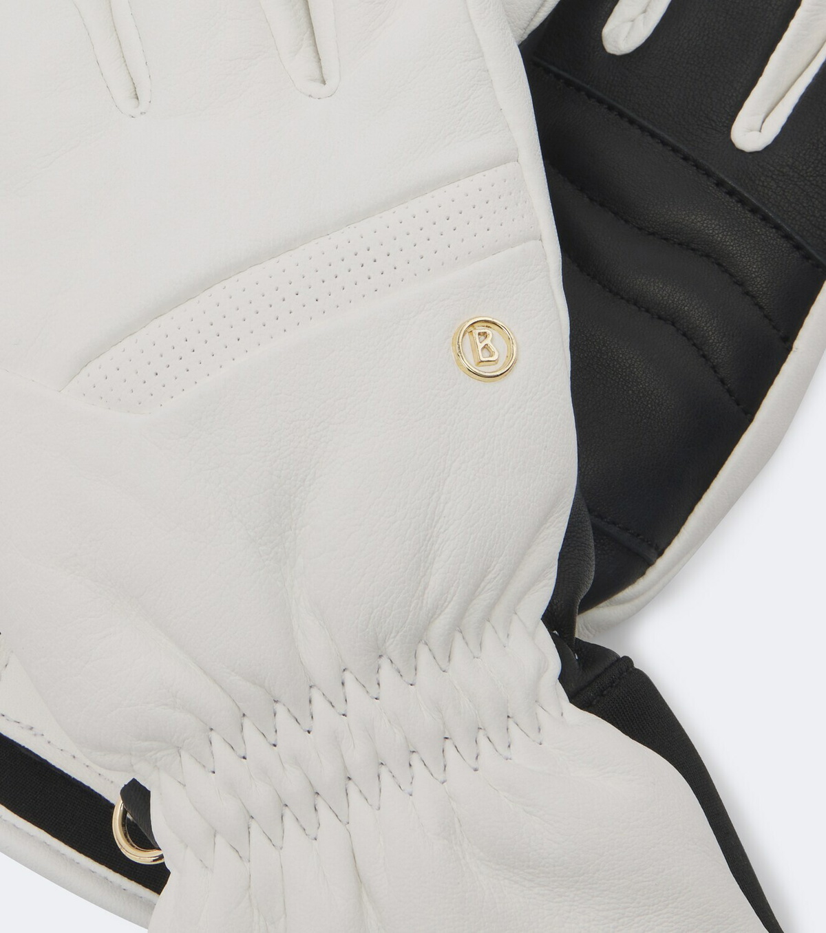Bogner Lena leather and technical ski gloves