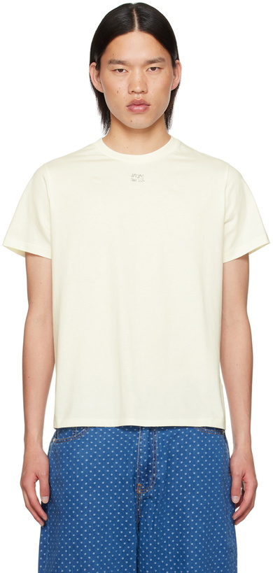 Photo: GANNI Off-White Rhinestone T-Shirt