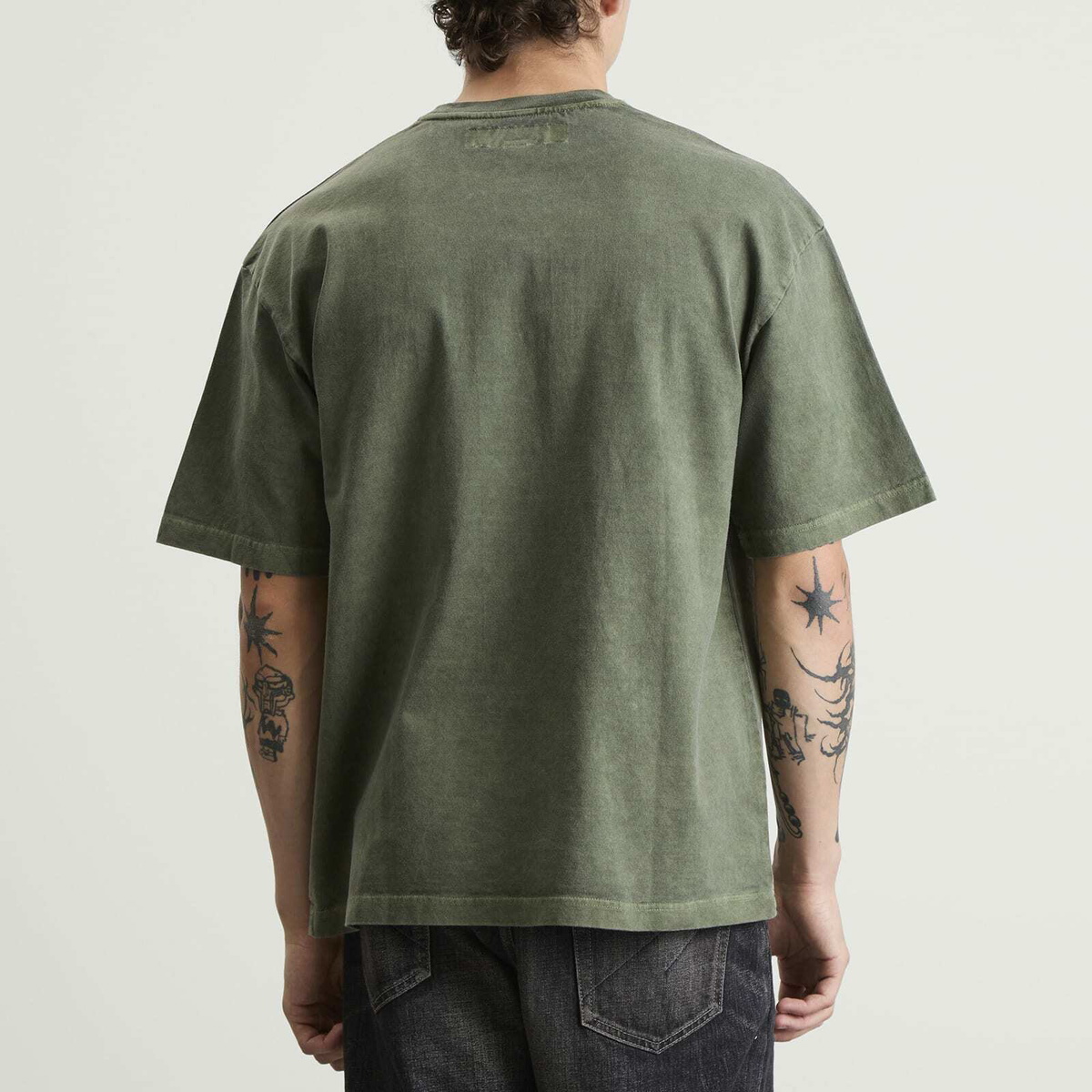 Neighborhood Men's Pigment Dyed T-Shirt in Olive Drab Neighborhood